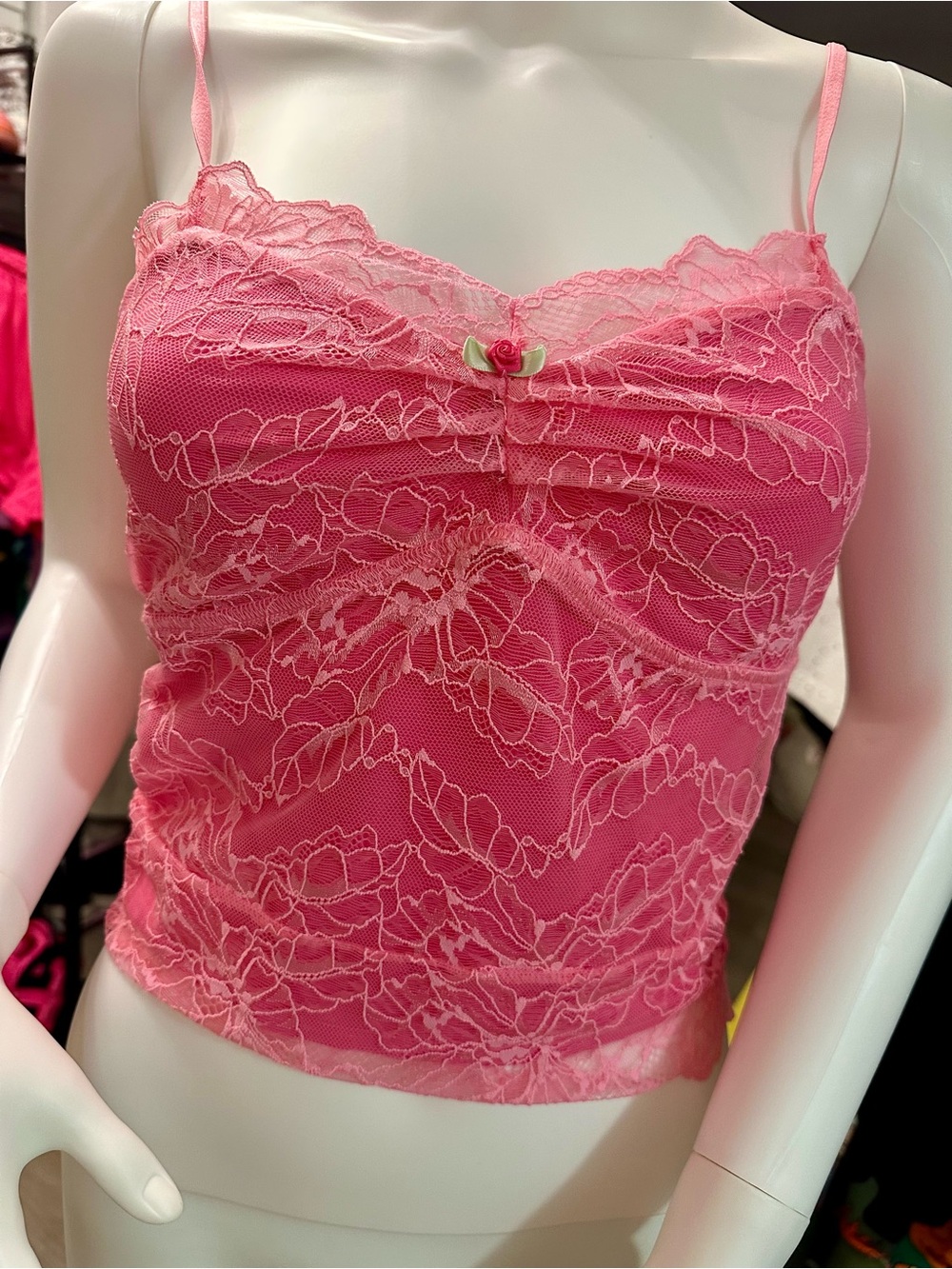 Free People top pink S lace
